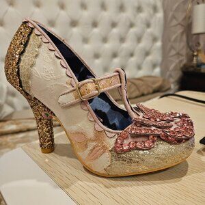 Irregular Choice Rhinestone Butterfly Strap Pump